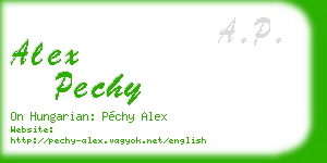 alex pechy business card