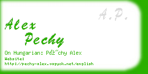 alex pechy business card